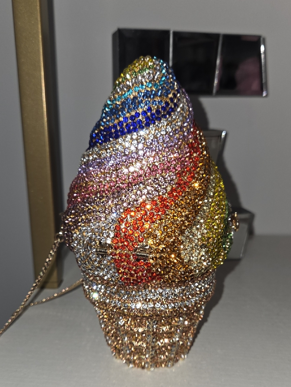 Crystal Rainbow Ice Cream Evening Clutch